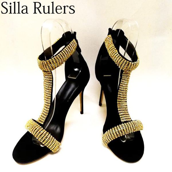 strap bling ladies summer sandals round toe peep thin high heels woman party shoes wedding, Black
strap bling ladies summer sandals round toe peep thin high heels woman party shoes wedding, Black