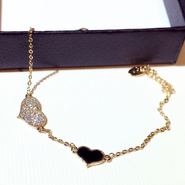 lovely cute diamond zirconia heart charms new fashion ins luxury designer link chain bracelet for woman girls sparkling, Black
lovely cute diamond zirconia heart charms new fashion ins luxury designer link chain bracelet for woman girls sparkling, Black