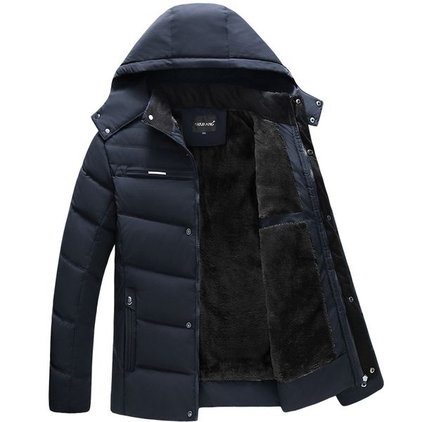 Winter clothes middle aged and old men's cotton padded jacket with down thick, Black
Winter clothes middle aged and old men's cotton padded jacket with down thick, Black