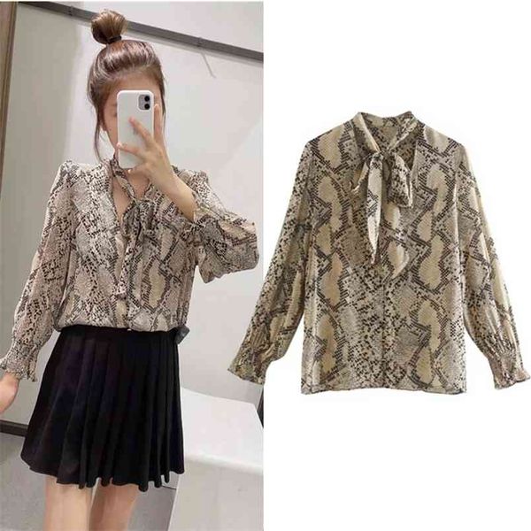 women animal print shirt woman v-neck bow tied long sleeve elastic ruffled cuffs vintage casual loose laddies blouse 210519, White
women animal print shirt woman v-neck bow tied long sleeve elastic ruffled cuffs vintage casual loose laddies blouse 210519, White