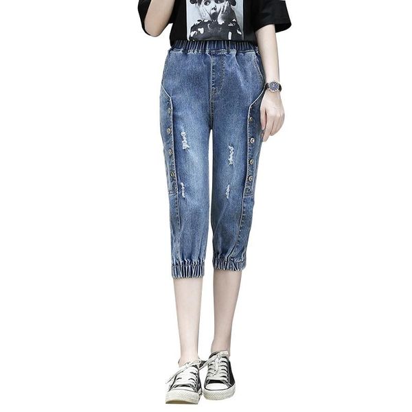 women's jeans women denim pants summer elastic high waist cropped woman trouser mujer hole feminina cross-pants 4xl, Blue
women's jeans women denim pants summer elastic high waist cropped woman trouser mujer hole feminina cross-pants 4xl, Blue