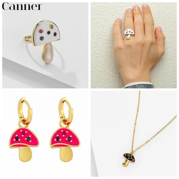 earrings & necklace canner design enamel mushroom ring aesthetic rainbow crystal rings for women cute korean charms hoops jewelry set, Silver
earrings & necklace canner design enamel mushroom ring aesthetic rainbow crystal rings for women cute korean charms hoops jewelry set, Silver
