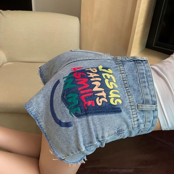 women's jeans 2021 summer high waist pants printed letters ripped wide leg thin denim shorts women, Blue
women's jeans 2021 summer high waist pants printed letters ripped wide leg thin denim shorts women, Blue