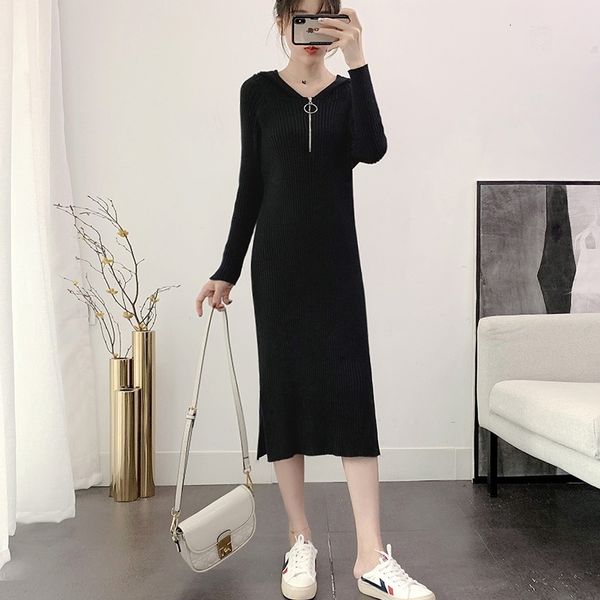 women hooded maxi korean sleeve knitted side slit long dresses autumn winter bodycon dress, Black;gray
women hooded maxi korean sleeve knitted side slit long dresses autumn winter bodycon dress, Black;gray