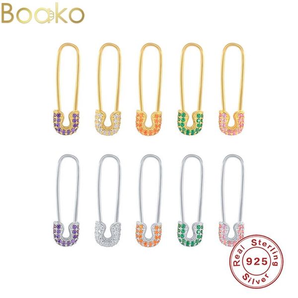 sterling silver stud earrings pin white/purple/green cz for women trend rock hipster ear jewelry gifts, Golden;silver
sterling silver stud earrings pin white/purple/green cz for women trend rock hipster ear jewelry gifts, Golden;silver