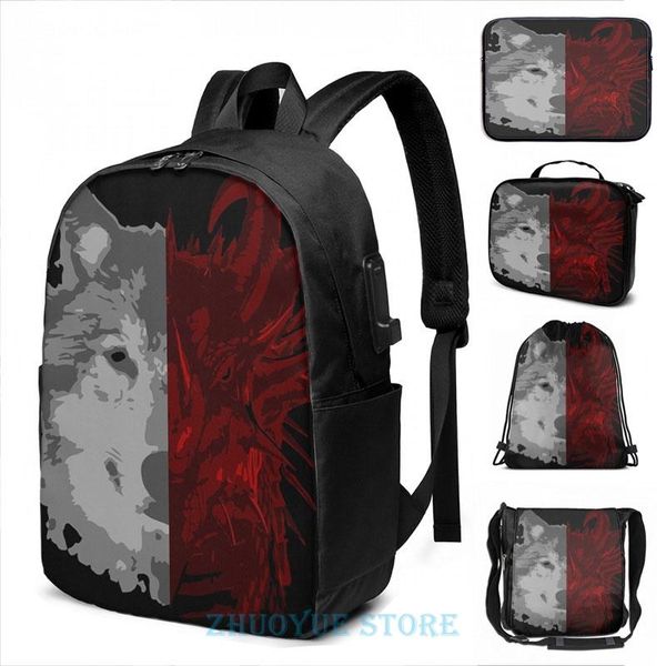 backpack funny graphic print the wolf and dragon usb charge men school bags women bag travel laptop
backpack funny graphic print the wolf and dragon usb charge men school bags women bag travel laptop