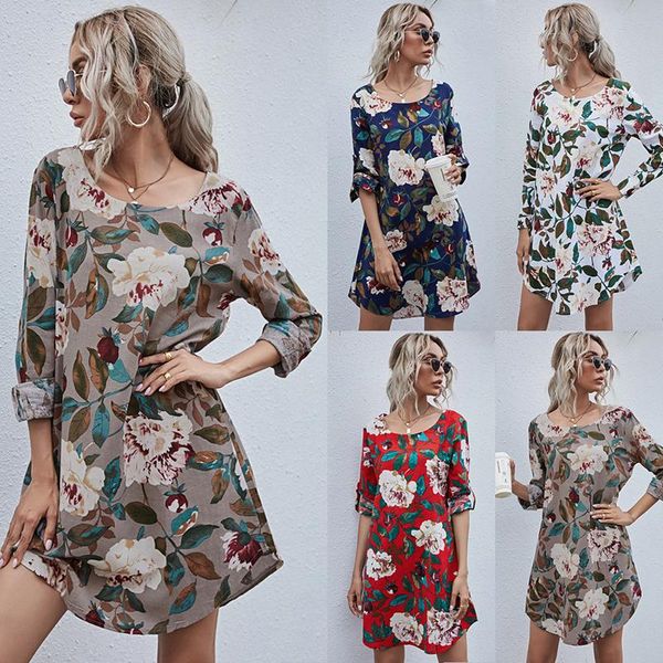 casual dresses 2021 autumn and winter women's fashion print o neck buttons long sleeve loose waist a line mini dress lady plus size, Black;gray
casual dresses 2021 autumn and winter women's fashion print o neck buttons long sleeve loose waist a line mini dress lady plus size, Black;gray