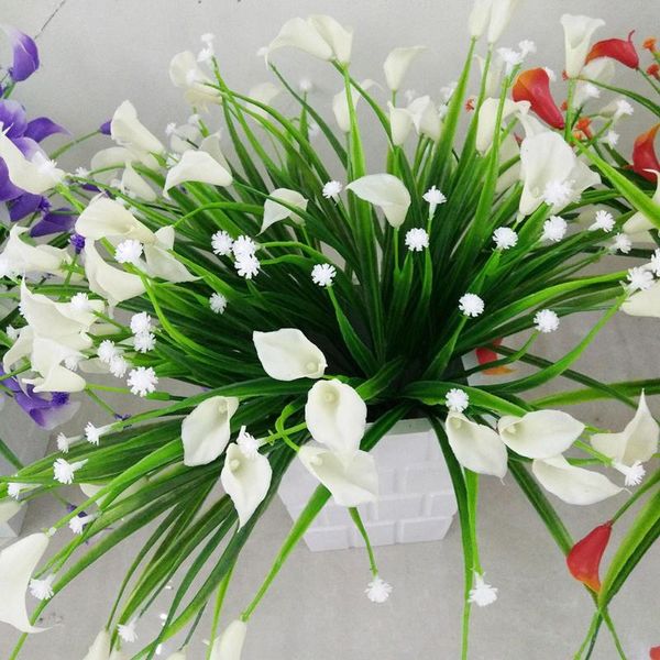 decorative flowers & wreaths artificial calla with leaf bouquet 1 bunch 7 forks 21 heads plastic fake lily aquatic plants home room decorati
decorative flowers & wreaths artificial calla with leaf bouquet 1 bunch 7 forks 21 heads plastic fake lily aquatic plants home room decorati