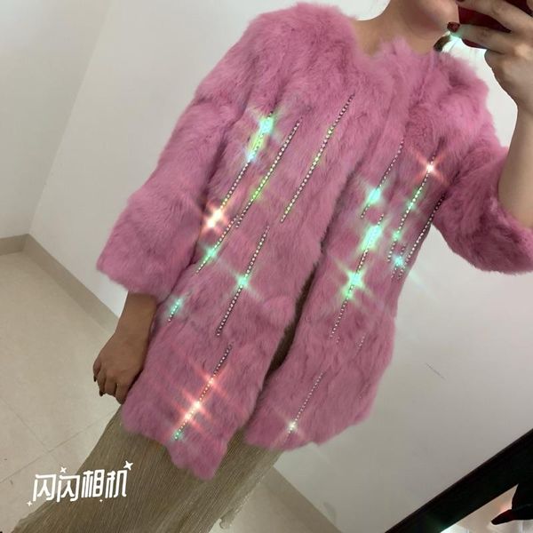 women's fur & faux real regular medium slim women crystal coat autumn winter regulardrill jacket diamond tassel, Black
women's fur & faux real regular medium slim women crystal coat autumn winter regulardrill jacket diamond tassel, Black