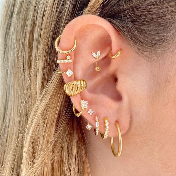 Stud KOJ 1PC 925 Sterling Silver Earring Ear Bone Gold Piercing Body Jewelry Women Claw Girls Party Gifts Brincos, Golden;silver
Stud KOJ 1PC 925 Sterling Silver Earring Ear Bone Gold Piercing Body Jewelry Women Claw Girls Party Gifts Brincos, Golden;silver