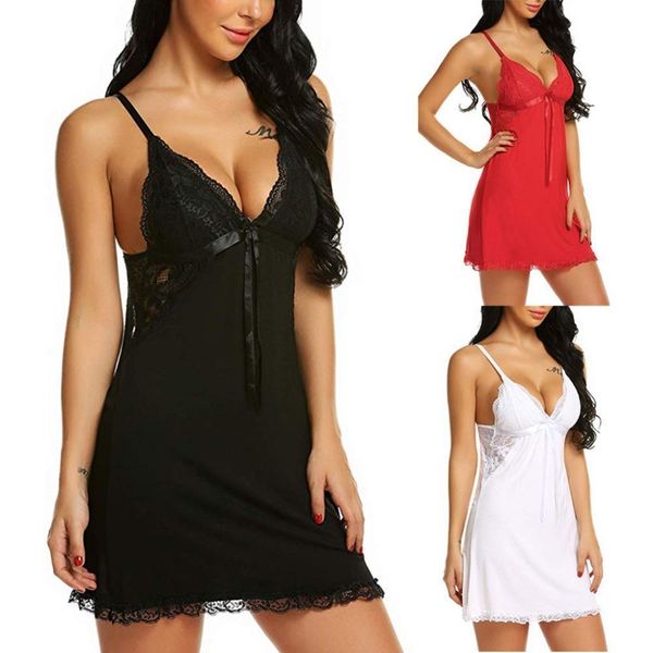 women sleepwear nightdress plus size temptation lingerie babydoll deep v sleeveless lace mini sleep night dress nightgown, Black;red
women sleepwear nightdress plus size temptation lingerie babydoll deep v sleeveless lace mini sleep night dress nightgown, Black;red