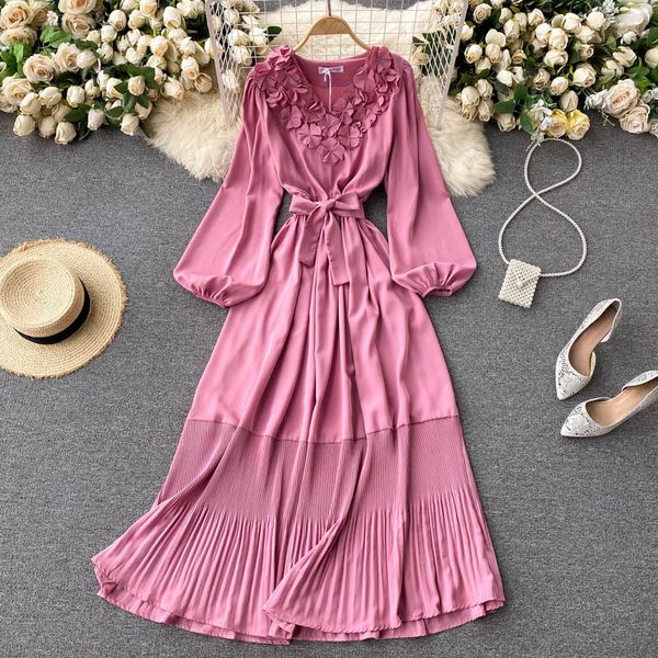 singreiny design three-dimensional petal dress women sweet puff sleeve v neck sashes dress spring fashion streetwear long dress 210419, Black;gray
singreiny design three-dimensional petal dress women sweet puff sleeve v neck sashes dress spring fashion streetwear long dress 210419, Black;gray