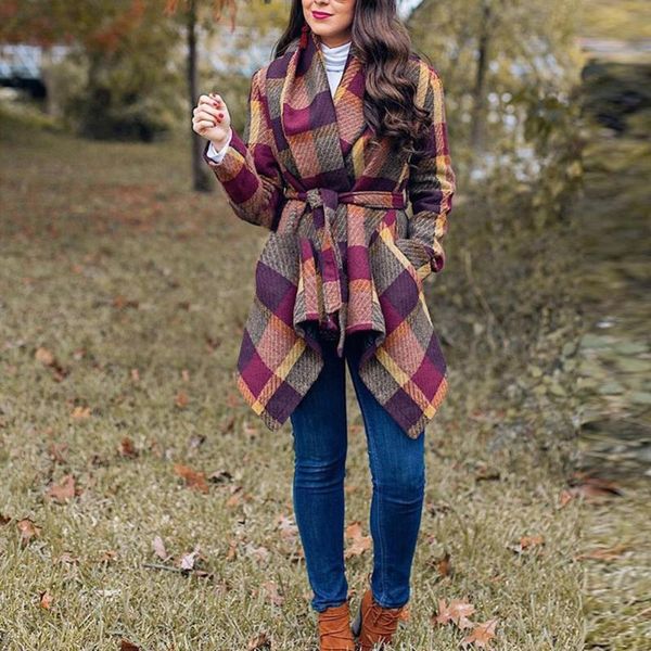women's wool & blends clothing coats jackets chic belt lace up waist slim lapel long sleeve woolen coat with turn down collar, Black
women's wool & blends clothing coats jackets chic belt lace up waist slim lapel long sleeve woolen coat with turn down collar, Black