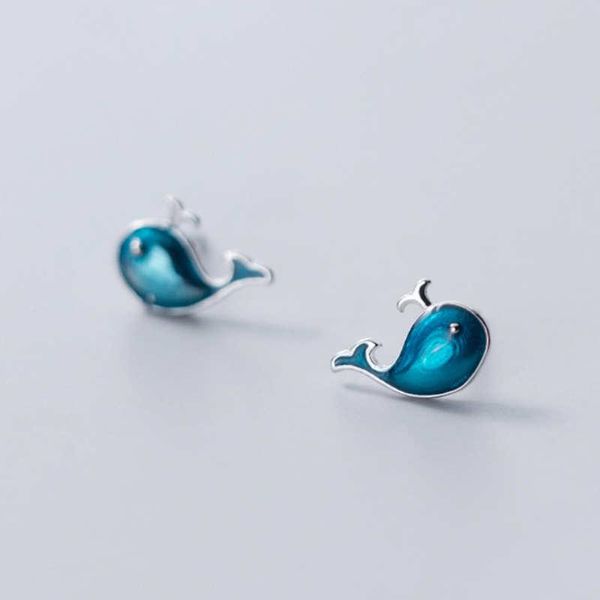 stud real 925 sterling silver blue whale earrings for fashion women party minimalist fine jewelry cute animal accessories, Golden;silver
stud real 925 sterling silver blue whale earrings for fashion women party minimalist fine jewelry cute animal accessories, Golden;silver