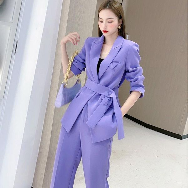 women's two piece pants arrival women suits set for work 2021 korean casual office loose buttons blazer ladies two-piece suit, White
women's two piece pants arrival women suits set for work 2021 korean casual office loose buttons blazer ladies two-piece suit, White