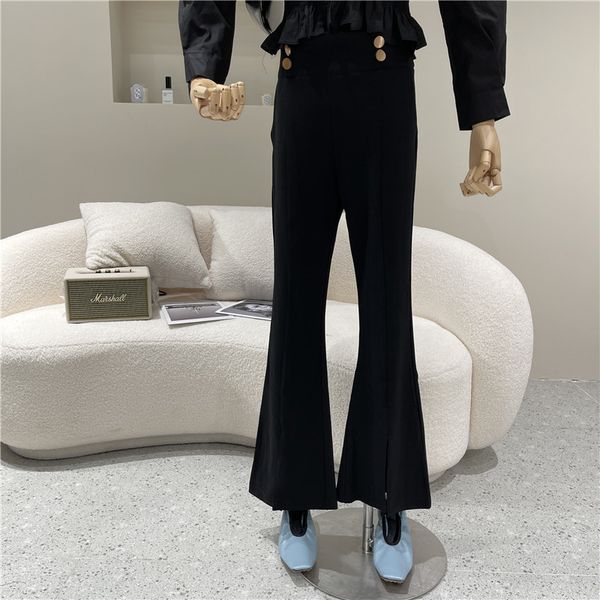 pant spring summer woman's niche design skinny open horn legged thin pants, White
pant spring summer woman's niche design skinny open horn legged thin pants, White