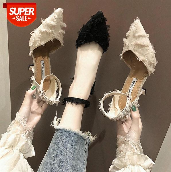 one word buckle with baotou pointed high heels female fairy style cat heel shoes #ta02
one word buckle with baotou pointed high heels female fairy style cat heel shoes #ta02