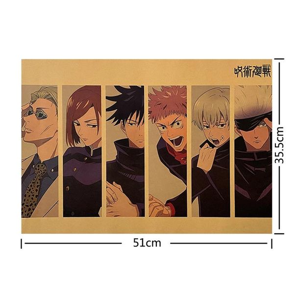 paintings 51*35.5cm japanese anime jujutsu kaisen paper poster itadori fushiguro vintage posters home room wall door decoration
paintings 51*35.5cm japanese anime jujutsu kaisen paper poster itadori fushiguro vintage posters home room wall door decoration