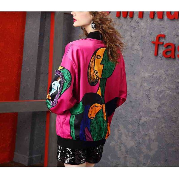 women's jackets spring autumn casual coat bows patchwork long sleeve women bomber jacket colorful graffiti print baseball sl466 q037, Black;brown
women's jackets spring autumn casual coat bows patchwork long sleeve women bomber jacket colorful graffiti print baseball sl466 q037, Black;brown