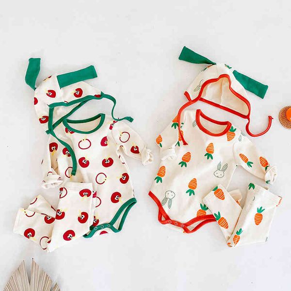 spring autumn infant baby girls tomato carrot long sleeve + pants hat clothing sets kids girl suit clothes 210429, White
spring autumn infant baby girls tomato carrot long sleeve + pants hat clothing sets kids girl suit clothes 210429, White