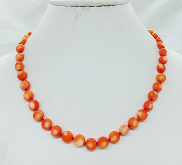chokers red pink oblate coral necklace 18 inches (heart-shaped magnetic buckle), Golden;silver
chokers red pink oblate coral necklace 18 inches (heart-shaped magnetic buckle), Golden;silver