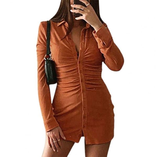 casual dresses bodycon mini dress women spring autumn pleated long sleeve turn-down collar button elegant party, Black;gray
casual dresses bodycon mini dress women spring autumn pleated long sleeve turn-down collar button elegant party, Black;gray