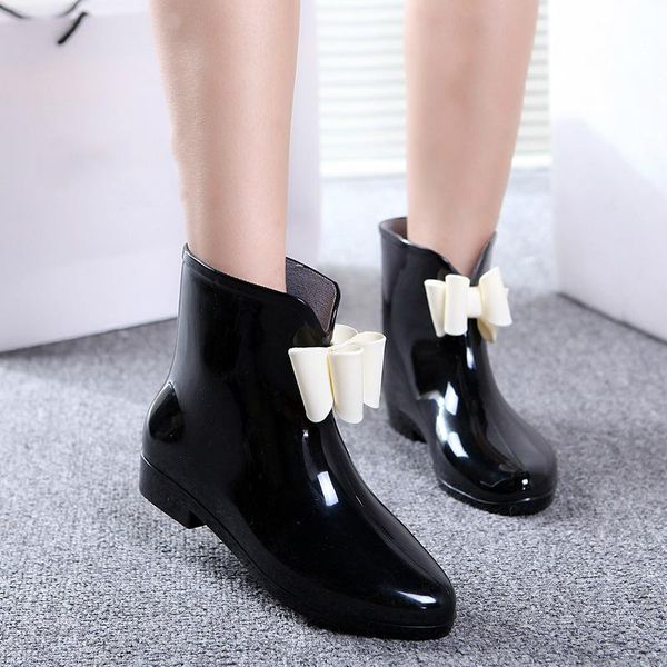 boots dwayne bowtie ankle rain women low heels non-slip glossy rainboots waterproof pvc woman water shoes round toe boots9, Black
boots dwayne bowtie ankle rain women low heels non-slip glossy rainboots waterproof pvc woman water shoes round toe boots9, Black