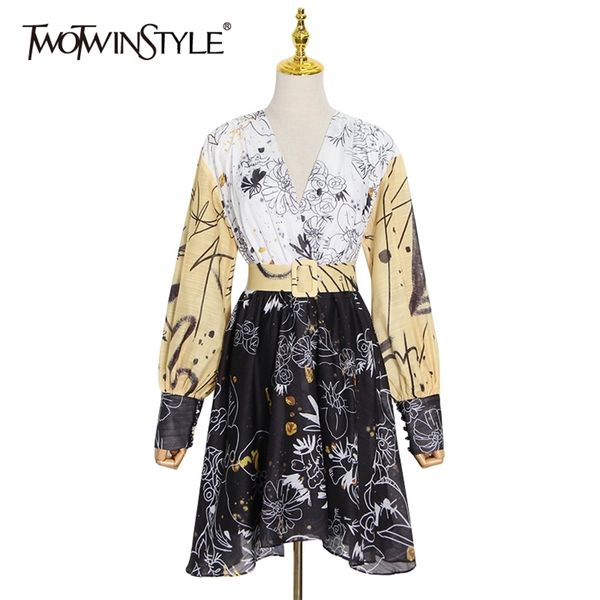 print hit color dress for female v neck lantern long sleeve high waist sashes vintage mini dresses spring 210520, Black;gray
print hit color dress for female v neck lantern long sleeve high waist sashes vintage mini dresses spring 210520, Black;gray