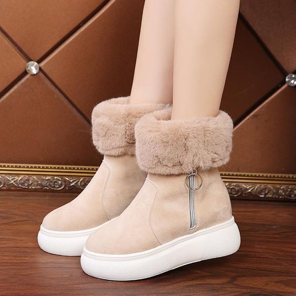 boots 2021 winter women's platform warm middle calf snow ladies comfortable thick plush two-wear fashion, Black
boots 2021 winter women's platform warm middle calf snow ladies comfortable thick plush two-wear fashion, Black