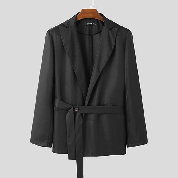 fashion men casual blazers solid color handsome korean long sleeve leisure suit with belt lapel streetwear mens jackets men's suits &, White;black
fashion men casual blazers solid color handsome korean long sleeve leisure suit with belt lapel streetwear mens jackets men's suits &, White;black