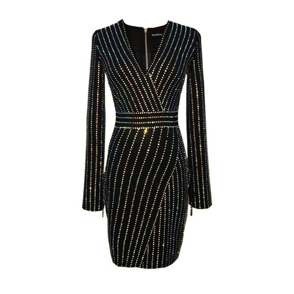 casual dresses 2021 autumn brand fashion v-neck long sleeve body diamond flash women dress, Black;gray
casual dresses 2021 autumn brand fashion v-neck long sleeve body diamond flash women dress, Black;gray