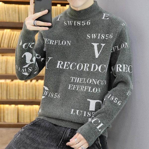 men's sweaters round neck sweater imitation mink korean fashion thickened youth personality winter knitted comfortable, White;black
men's sweaters round neck sweater imitation mink korean fashion thickened youth personality winter knitted comfortable, White;black