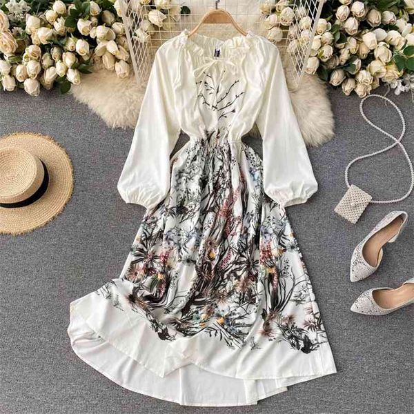 spring temperament vestidos women's self-cultivation retro puff sleeve round neck print big holiday midi dress c409 210506, Black;gray
spring temperament vestidos women's self-cultivation retro puff sleeve round neck print big holiday midi dress c409 210506, Black;gray