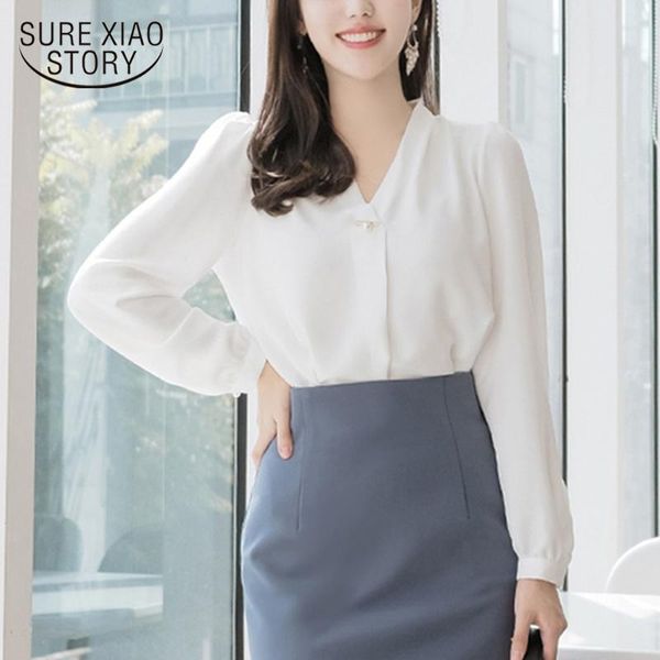 fashion elegant white blouse women pullover office lady chiffon 2021 solid casual long sleeve shirt mujer 11277 women's blouses & shirt
fashion elegant white blouse women pullover office lady chiffon 2021 solid casual long sleeve shirt mujer 11277 women's blouses & shirt