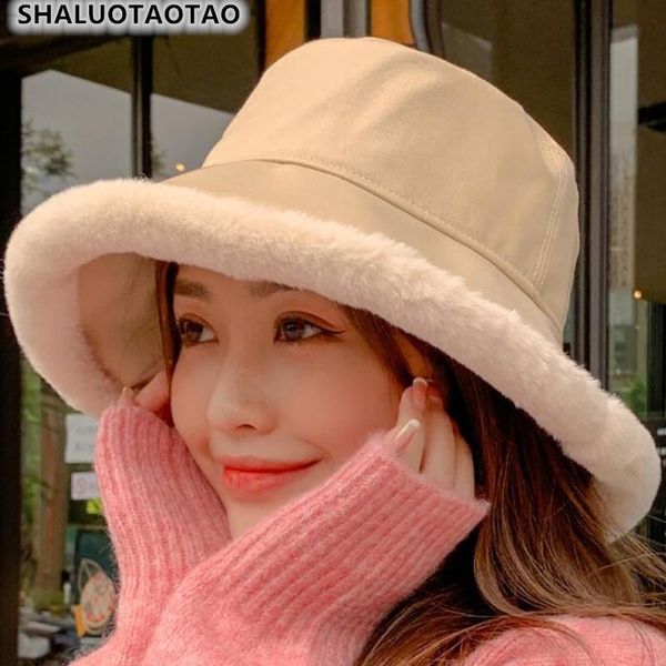 wide brim hats shaluotaotao autumn winter female outdoor windproof cortex plush keep warm bucket hat casual fashion solid banama sombrero, Blue;gray
wide brim hats shaluotaotao autumn winter female outdoor windproof cortex plush keep warm bucket hat casual fashion solid banama sombrero, Blue;gray