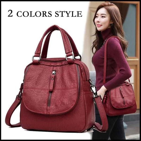 outdoor bags women's multifunctional soft pu leather belted zippers bag large capacity backpack casual totes purses 2 colors
outdoor bags women's multifunctional soft pu leather belted zippers bag large capacity backpack casual totes purses 2 colors