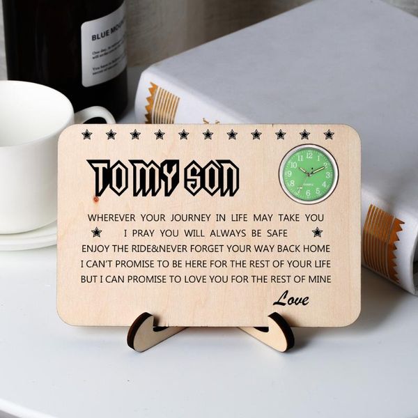 desk & table clocks to my son family love text design ornament deskclock gifts special for birthday xmas
desk & table clocks to my son family love text design ornament deskclock gifts special for birthday xmas