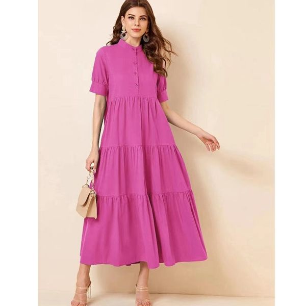 casual dresses summer women short sleeve cotton and linen solid color cake big swing ankle-length long lugentolo ix0m, Black;gray
casual dresses summer women short sleeve cotton and linen solid color cake big swing ankle-length long lugentolo ix0m, Black;gray