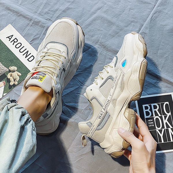 2021 Spring Autumn New Fashion Breathable Thick Soled Men Vulcanized Shoes White Mesh Male Sneakers High Quality Tenis Masculino, Beige
2021 Spring Autumn New Fashion Breathable Thick Soled Men Vulcanized Shoes White Mesh Male Sneakers High Quality Tenis Masculino, Beige