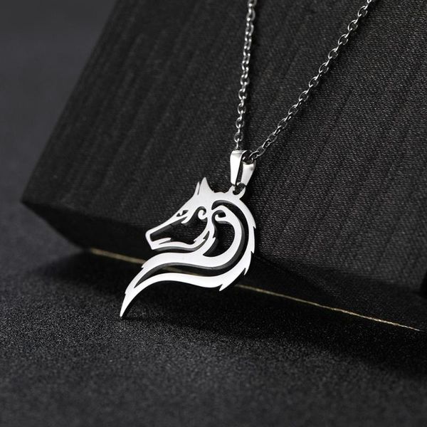 pendant necklaces skyrim amulet wolf animal fashion stainless steel cutout wolves chain necklace women mujer jewelry gift, Silver
pendant necklaces skyrim amulet wolf animal fashion stainless steel cutout wolves chain necklace women mujer jewelry gift, Silver
