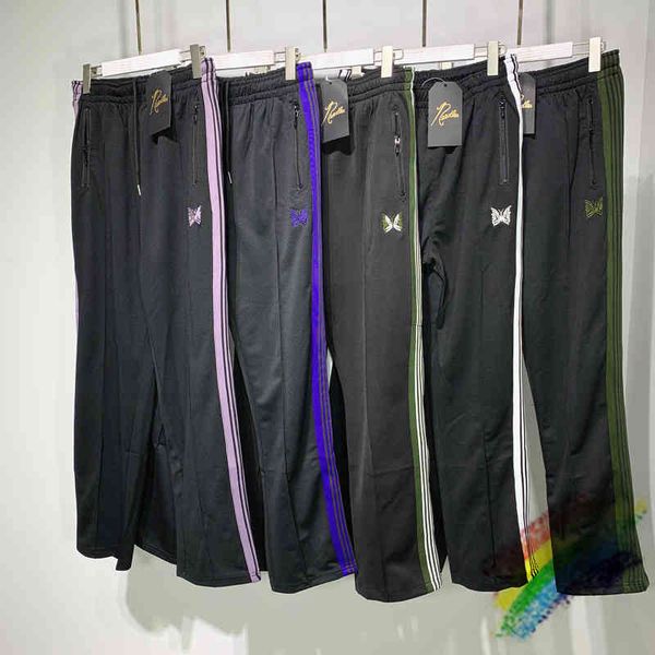 men's pants awge needles sweatpants men women multi color stripes butterfly embroidered trousers hzx7, Black
men's pants awge needles sweatpants men women multi color stripes butterfly embroidered trousers hzx7, Black