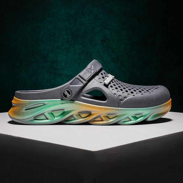 men womens trainer sport size cross-border summer slippers thick-soled beach shoes couple hole shoe outdoor baotou sandals code:25ll-7790, Black
men womens trainer sport size cross-border summer slippers thick-soled beach shoes couple hole shoe outdoor baotou sandals code:25ll-7790, Black