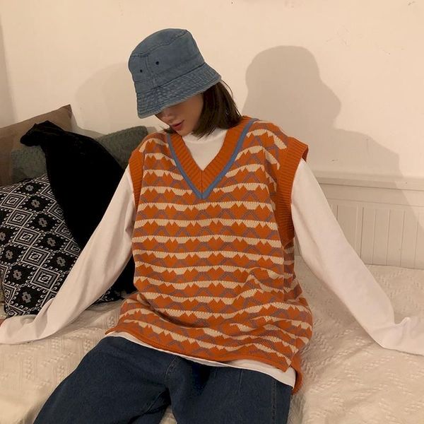 autumn and winter new style college style striped v-ne vest sweater for female students korean sleeveless vest sweater coat, Black
autumn and winter new style college style striped v-ne vest sweater for female students korean sleeveless vest sweater coat, Black