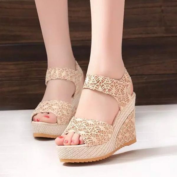 dress shoes women sandals summer fashion lace hollow gladiator wedges woman slides peep toe hook & loop solid lady casual, Black
dress shoes women sandals summer fashion lace hollow gladiator wedges woman slides peep toe hook & loop solid lady casual, Black