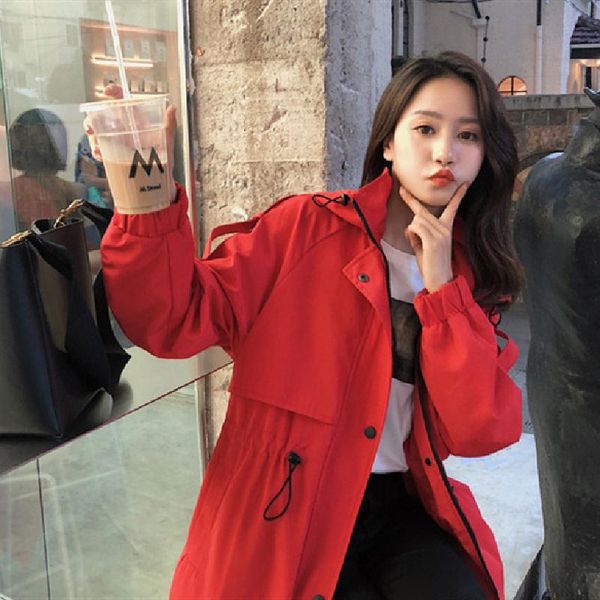 women's trench coats 2021 autumn women fashion jacket female hooded zipper windbreaker ladies long section coat girls slim outw, Tan;black
women's trench coats 2021 autumn women fashion jacket female hooded zipper windbreaker ladies long section coat girls slim outw, Tan;black