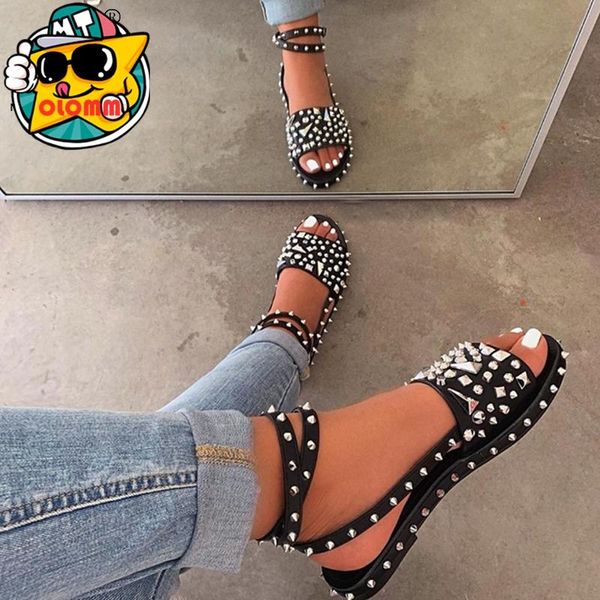 sandals 2021 women's summer shoes flat open toe outdoor beach rivet comfortable casual plus size 43, Black
sandals 2021 women's summer shoes flat open toe outdoor beach rivet comfortable casual plus size 43, Black