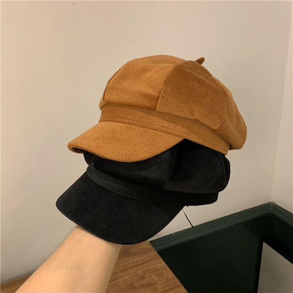 children's hat autumn winter new designer fashion suede octagonal british beret, Blue;gray
children's hat autumn winter new designer fashion suede octagonal british beret, Blue;gray