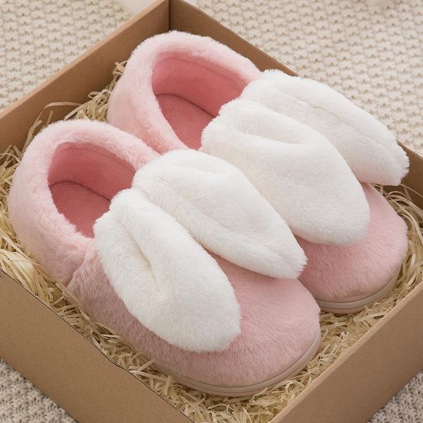 slippers winter cute ears cotton cartoon plush home women couples non-slip indoor cozy bedroom warm soft slipper, Black
slippers winter cute ears cotton cartoon plush home women couples non-slip indoor cozy bedroom warm soft slipper, Black