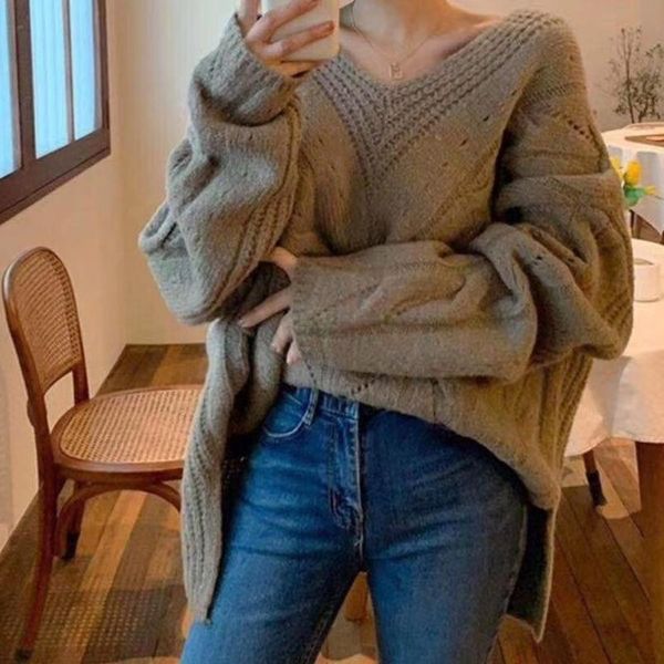 women's sweaters thick twist loose fall winter casual off-shoulder solid color female's knit pullover outwear, White;black
women's sweaters thick twist loose fall winter casual off-shoulder solid color female's knit pullover outwear, White;black
