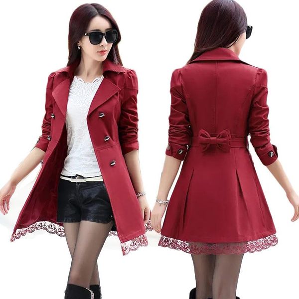 women's trench coats spring autumn coat women turn-down collar double breasted lace plus size 3xl with belt lady elegant windbreaker h2, Tan;black
women's trench coats spring autumn coat women turn-down collar double breasted lace plus size 3xl with belt lady elegant windbreaker h2, Tan;black